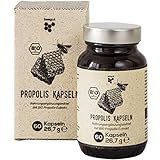 beegut BIO Propolis Kapseln, 60 Kapseln mit BIO Propolis Extrakt in pflanzlicher Kapsel, das Schutzharz der Bienen, nachhaltige Verpackung