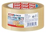Tesa Klebeband, PVC, hohe Haftkraft, 50 mm x 66 m, Transparent, 6 R