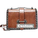 ZZMGDAM Personalisierte Name kleine Tasche Casual Crossbody geldbörse mit Taschen for Frauen orange Crossbody Tasche für (Color : Brown, Size : One Size)