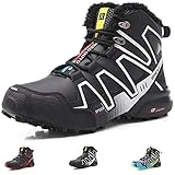 WYUKN Fahrradschuhe, wasserdichte Herren MTB Fahrradschuhe Motorradschuhe Lässige Rennrad Turnschuhe rutschfeste Rennschuhe rutschfeste Outdoor-Sportschuhe,Black-41EU