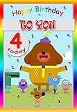 Hey Duggee Geburtstagskarte für 4 Jahre – innen vollfarbig