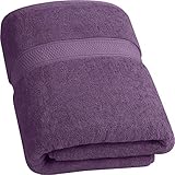 Utopia Towels - Badetuch groß aus Baumwolle 700 g/m² - Duschtuch, 90 x 180 cm (Pflaume)