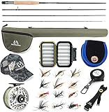 sprinton Maximumcatch Extreme Fliegenrute Combo 3/5/6/8 wt Fliegenrute und Fliegenrolle Outfit mit Angelausrüstung (8 wt -9' Half-Handgriff Rute, 7/8 wt Fliegenrolle)
