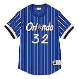 Mitchell & Ness Name & Number Mesh Crewneck (Orlando Magic - Shaquille O'Neal - ROYAL, L)