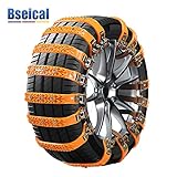 Schneeketten Auto Universal, Kette Schneekette Rad Gürtel Winter Gurt, Anti Rutsch Ketten Einfache Montage, Anfahrhilfe Wohnmobil, Schneeketten Selbstspannend für LKW/Fahrzeug/Auto Reifen (16Pcs)