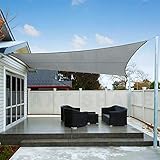 AXT SHADE Sonnensegel Wasserabweisend Rechteck 3x4m, Sonnenschutz imprägniert PES Polyester mit UV Schutz für Terrasse, Balkon und Garten- Hellg