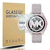 Diruite 4-Stück für Michael Kors Women's MKGO Gen 5E 43mm Panzerglas Schutzfolie,HD Glas für Michael Kors Women's Gen 5E 42mm Intelligente Uhr [Anti-Kratzen] [Anti-Öl] [Keine-Blasenfrei]