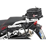 QBag Hecktasche Motorrad Motorradtasche Hecktasche Motorrad Hecktasche 02 Motorradgepäck Tasche Hinterradgepäckträger, universell, einfache Montage, 3,5 bis 5 Liter Stauraum, schw