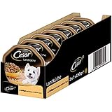 Cesar Hundefutter Nassfutter Landküche mit Geflügel und Gemüse in köstlicher Sauce, 14 Schalen (14 x 150g)