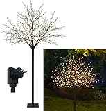 Bonetti LED Lichterbaum mit 500 warm-weißen Lichtern beleuchtet, 220 cm hoch, die Lichterzweige sind flexibel, Weihnachtsbaum mit Lichterk