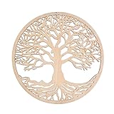Fancylane Wanddeko Holz Baum des Lebens Wanddekoration Lebensbaum Stammbaum Deko Kunst Dekor Hochzeitsgeschenk Jahrestag Schild Geburtstagsgeschenk