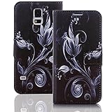 numerva Handyhülle kompatibel mit Huawei Y625 Hülle [Black Smoke Muster] Case Huawei Y625 Handy