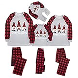 Familien Weihnachtspyjama Set Weihnachts Schlafanzug Familie 5 Xmas Schlafanzüge Weihnachten Familie Lang Elch Nachtwäsche Outfit Hausanzug Langarm Pullover Christmas Hausanzug