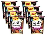Maggi Magic Asia Saucy Noodles Red Curry Cup, 8er Pack (8 x 75g)