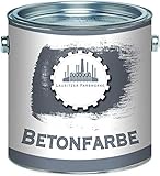 Lausitzer Farbwerke Betonfarbe SEIDENMATT Schokoladenbraun RAL 8017 Braun Traditionelle Fassadenfarbe für mineralische Untergründe (Stein Mauer Beton Fassade Putz Zement) streichen versiegeln (2,5 L)
