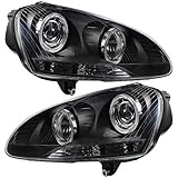 Scheinwerfer Set V 5 Typ 1K Bj. 03-08 Angel Eyes klar/schwarz H7+H7