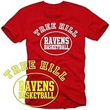 Coole-Fun-T-Shirts One tree Hill - RAVENS Basketball ! T-SHIRT rot Gr.XXL
