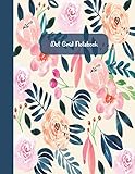 Dot Grid Notebook 8.5 x 11: Watercolor Peach Flowers Blank Paper Sketchbook with 120 Dotted Grid Pages & Autumn Theme Cover (A4 Dotted Journal Gift Idea for Women & Girls)