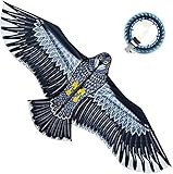 Flugdrachen für Kinder Drachen Flugdrachen Eagle Kites Großer Vogeldrachen für Kinder und Erwachsene Einfach zu fliegen, geeignet für Outdoor-Spiele, Strandspiele und Familienaktivitäten LSDRALOB