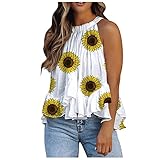 Sommer Oberteile Tshirt Damen Kurzarm Casual V Ausschnitt Basic Shirt Blusentop Strick Weste Top Damen Tunika ärmellose T Shirt Tunika Vest Lässige Druck Sommerbluse Shirt Sexy Tank Top Crop Top