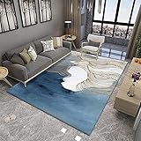 Tepiche Für Wohnzimmer Modern Outdoor Teppich XXL Abstraktes goldenes Netz Landschaftsmuster Toarm Wohnzimmer Schlafzimmer Deco Teppichbodenmatte Anti Rutsch Teppich 170x240