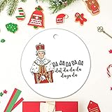 King George Broadway Christmas Awesome Wow Da Da Da First Married Christmas Ornament 2018 Animal Print Christmas Ornaments Mini Ball Ornaments Blackout Fresh Movie for E