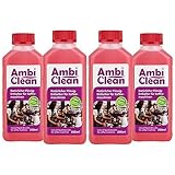AmbiClean® Flüssig-Entkalker für Kaffeevollautomat, Kaffee-Maschine, Wasserkocher etc. | 100% Natürlicher Kalk-Reiniger - 4 x 250