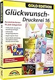 Glückwunsch Druckerei 16 Gold - Karten für Hochzeit, Geburtstag, Taufe, Weihnachten, Geburt uvm. für Windows 11, 10, 8.1, 7