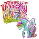 CRAZE Sammelpferde GALUPY Pferdefiguren 6er Set Plüsch-Pony mit Flügeln und Glitzersteinen Pferde Figuren zum Sammeln 27813, 6 Stück