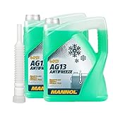 MANNOL 2x5 Liter AG13 (-40°C) Antifreeze (Hightec) inkl. Ab