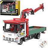 Technik Hybrid-Power Kranwagen, GC007 Kran LKW, 1:12 Kranwagen Kompatibel mit Lego Technic Kran（1477 Teilen） dynamic,70 * 38 * 13