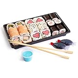 WURSTBARON Bayerische Sushi-Box - Wurst-Set mit Leberkäse, Salami, Käse, Nori & Reis - frisch & fertig geliefertes Fleisch-Sushi - Wurst Geschenk-S