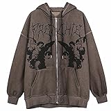 GuliriFe Damen Pilz Stickerei Pullover Sweatshirt Y2K Langarm Pullover Tunika Casual Rundhals Hoodie Tops 90S Streetwear (y2, M)