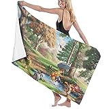 asdew987 Winnie Puuh Strandtuch, Badetuch, Badeset, Badetücher, Zubehör, Pooltuch, Reise- und Badetuch 80 x 130