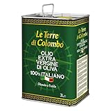 Le Terre di Colombo – 100 % Italienisches Natives Olivenöl Extra, Dose, 3