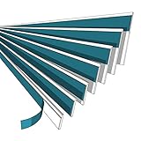 NOBILY *** Fensterleiste 20mm ohne Lippe / 1 Meter - 150 Meter/PVC - Fensterleisten Flachleisten Kunststoffleisten Profileleisten Abschlussleisten Zierleisten zur Fenster Montag