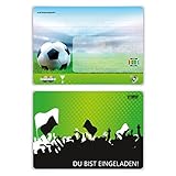 Einladungskarten Einschulung Schulanfang Jungen Mädchen 8 Stück - Fußball Tick