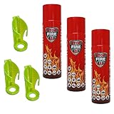3X 500ml Premium Feuerlöschspray Auto Feuerlöscher Feuerlösch Spray inkl. Wandhalterung für Fettbrände Wohnung Camping G