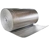 BTHAO Selbstklebend Dämmmatten 4mm, Wärmereflektierende Luftpolsterfoli, Wärmereflektierende Luftpolsterfolie, Für Flachdachhäuser, Gartenhaus Dach(Size:1x5m/3.2x16.4ft)