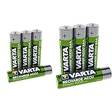 VARTA Recharge Akku Phone Accu Micro NI-Mh Accu (AAA 4er Pack, 800 mAh) geeignet für schnurlose Telefone & Rechargeable Accu Ready2Use vorgeladener AAA Micro NI-Mh Akku (4er Pack, 1000 mAh)