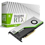 PNY Quadro RTX 4000 Professional Grafikkarte 8GB GDDR6 PCI Express 3.0 x16, Single Slot, 3x DisplayPort, 8K Support, Ultra-leiser aktiver Lü