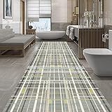 CWYPB Teppich Läufer Flur Läufer Teppich rutschfest Modern Lange Waschbarer Geometry Tepichlaüfer Für Flur Küche Eingang Schlafzimmer Wohnzimmer Kücheläufer Meterware Anpassbar,130x600CM