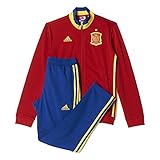 adidas Jungen Trainingsanzug FEF PES Suit Y, Rot/Gelb/Blau, 176