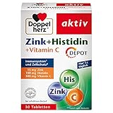 Doppelherz Zink + Histidin + Vitamin C DEPOT – mit Zink als Beitrag für die normale Funktion des Immunsystems – 1 x 30 Tab