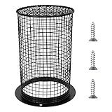 Jubaopen 1 Stück Reptilien Wärmelampe Schutzkorb Lampenschutzkorb Lampenschutzgitter Schutzkorb Reptile Heater Mesh Cover für Terrarien-Lampen Reptilien Tiere Schwarz mit Schrauben(11.5 * 15 * 9.5cm)