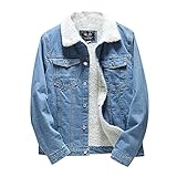 Herren Jeansjacke - Herbst Winter Jeansjacke Warme Top Bluse Verdickung Mantel Bluse Jacke Winterjacke Jacke Wintermantel Lange Outdoor Jack
