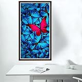 DIY 5D Diamond Painting Malen nach Zahlen Kits Blauer roter Schmetterling Full Drill Diamant Gemälde Kristall Strass Stickerei Kreuzstich Diamant Malerei Kunsthandwerk Home Wand Dekor 40x80cm X1155