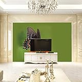 IWJAI tapeten muster Grün Blume Schmetterling 3D Foto Wallpaper Wandbild Wanddekoration Poster Art Abnehmbare Wandbild Wandaufkleb