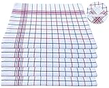 DYNLO® 5er Set Premium Gastro Geschirrhandtücher 80g 45x65cm 230 GSM Kariert Küchentuch Spül- & Geschirrtücher aus Baumwolle 100% küchenhandtücher Dicke Weiche Geschirrtuch Küchentücher mit Aufhäng