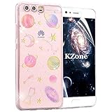 OKZone Huawei P10 Plus Hülle, Glitzer Bling Glänzende Design Weich TPU Bumper Case Silikon Schutzhülle Handy Tasche Rückseite Hülle Etui Cover TPU Bumper Schale für Huawei P10 Plus (Klar)